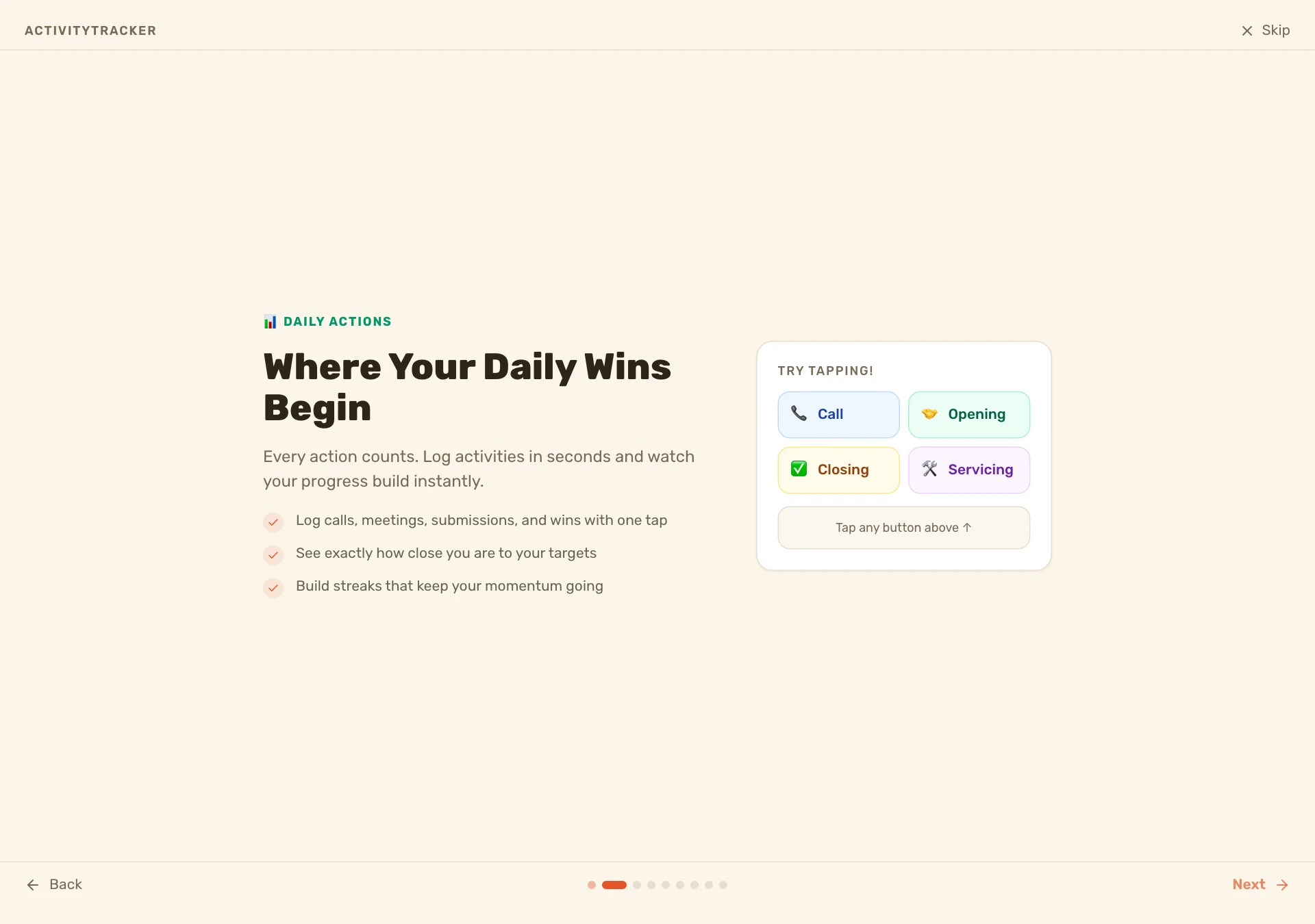 Daily actions