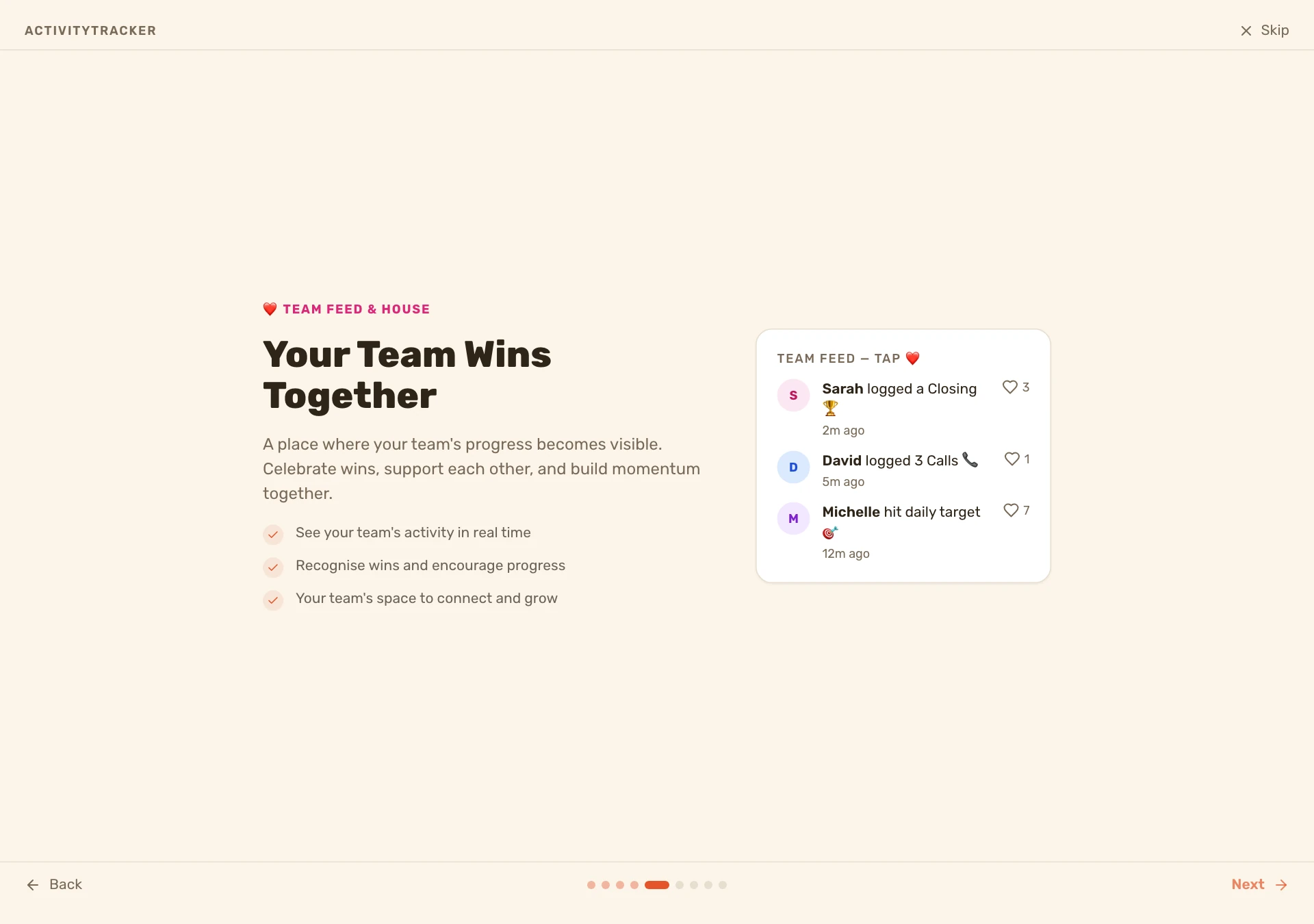 Team feed & house