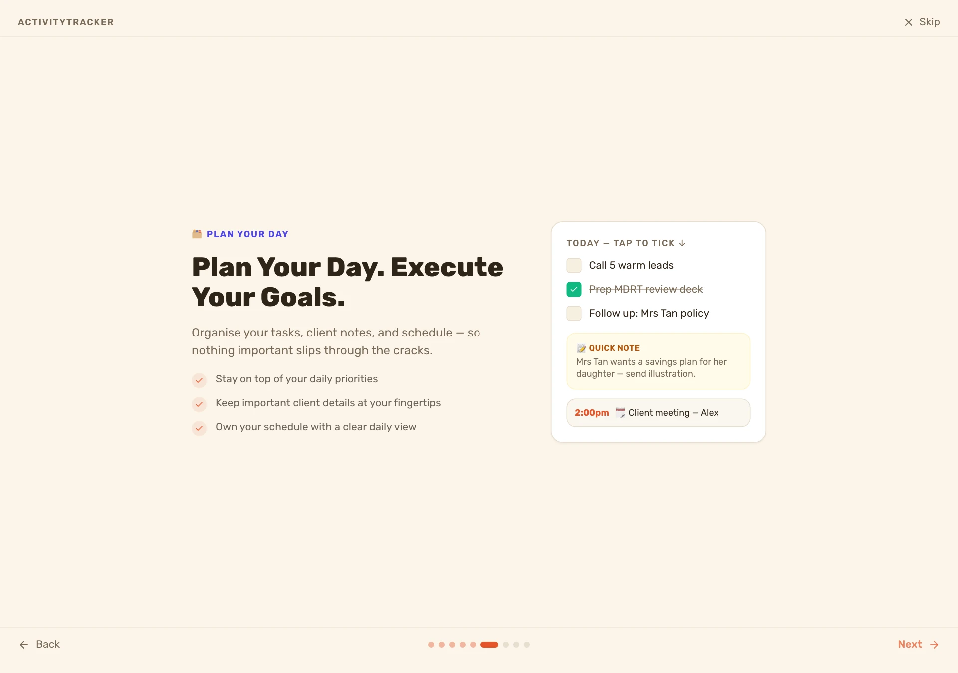 Plan your day